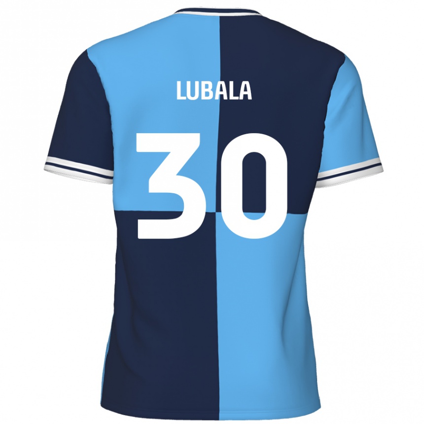 Kinder Fußball Bez Lubala #30 Himmelblau Dunkelblau Heimtrikot Trikot 2024/25 T-Shirt Luxemburg