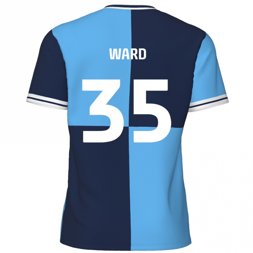 Kinder Fußball Christie Ward #35 Himmelblau Dunkelblau Heimtrikot Trikot 2024/25 T-Shirt Luxemburg