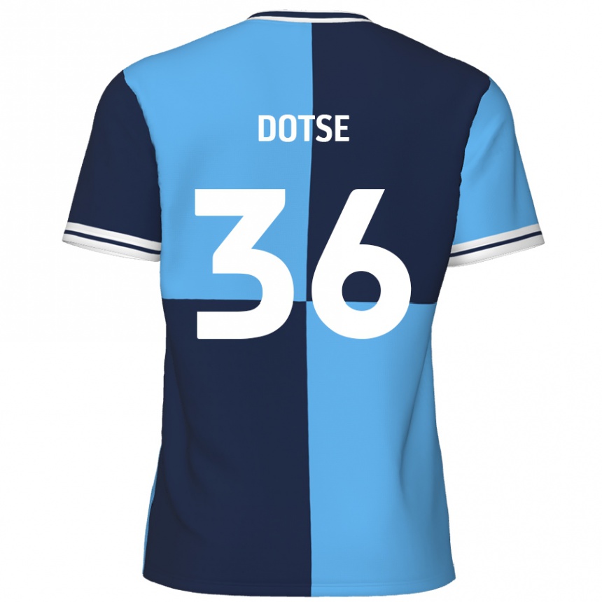 Kinder Fußball Jahiem Dotse #36 Himmelblau Dunkelblau Heimtrikot Trikot 2024/25 T-Shirt Luxemburg