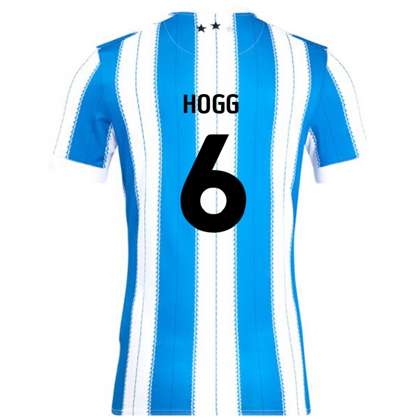 Kinder Fußball Jonathan Hogg #6 Blau Weiß Heimtrikot Trikot 2024/25 T-Shirt Luxemburg