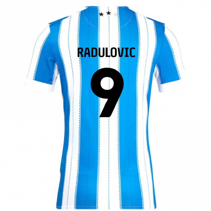 Kinder Fußball Bojan Radulovic #9 Blau Weiß Heimtrikot Trikot 2024/25 T-Shirt Luxemburg