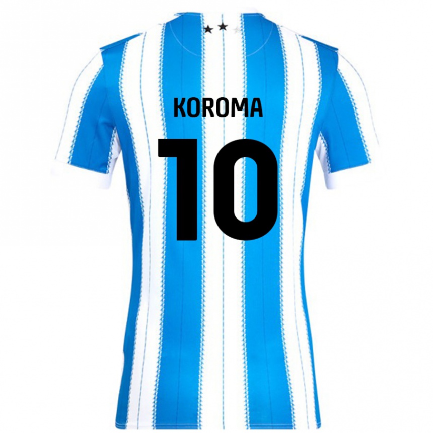 Kinder Fußball Josh Koroma #10 Blau Weiß Heimtrikot Trikot 2024/25 T-Shirt Luxemburg