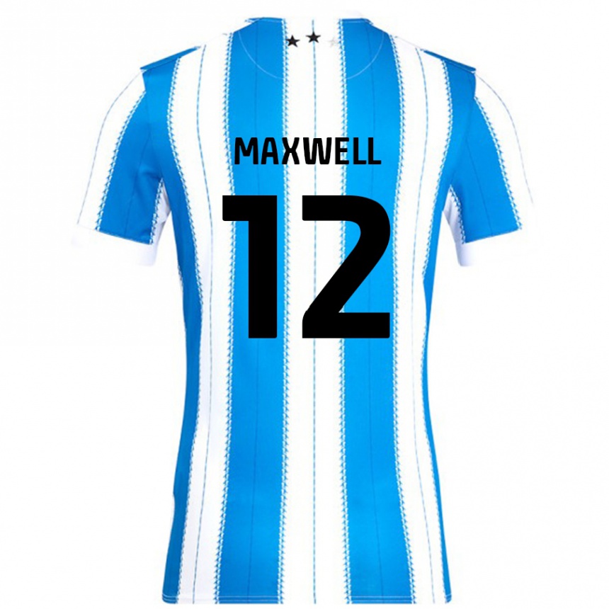 Kinder Fußball Chris Maxwell #12 Blau Weiß Heimtrikot Trikot 2024/25 T-Shirt Luxemburg