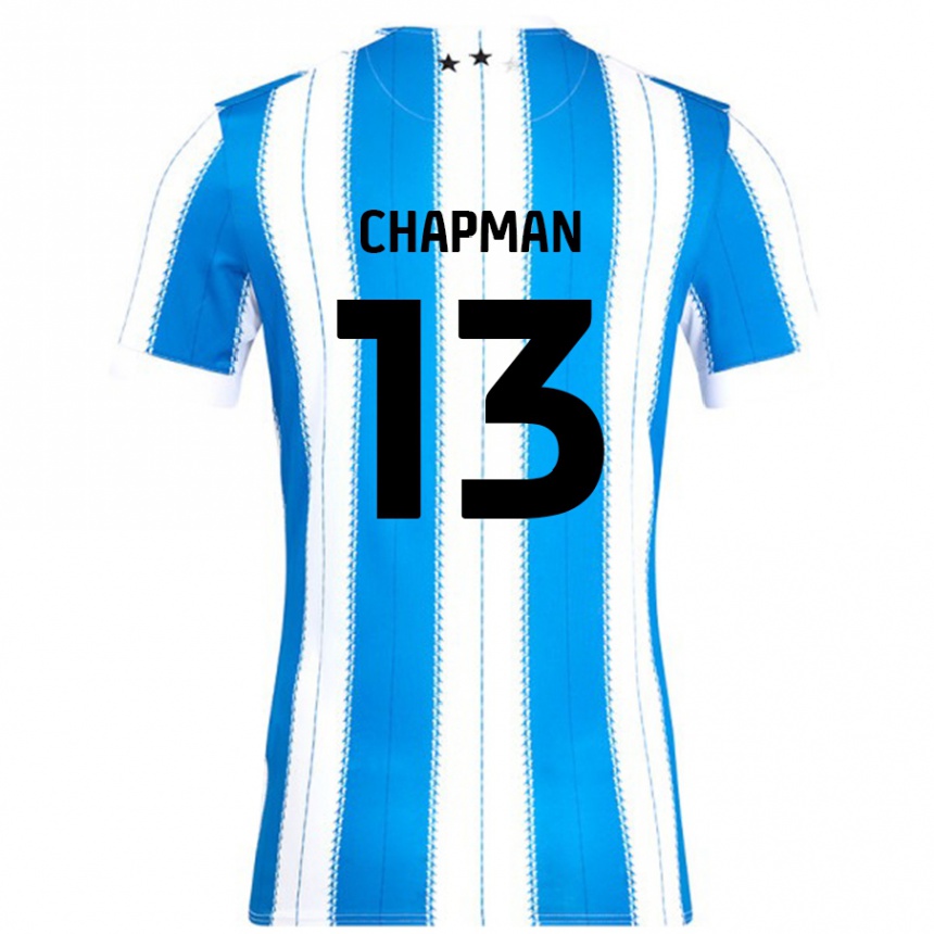 Kinder Fußball Jacob Chapman #13 Blau Weiß Heimtrikot Trikot 2024/25 T-Shirt Luxemburg