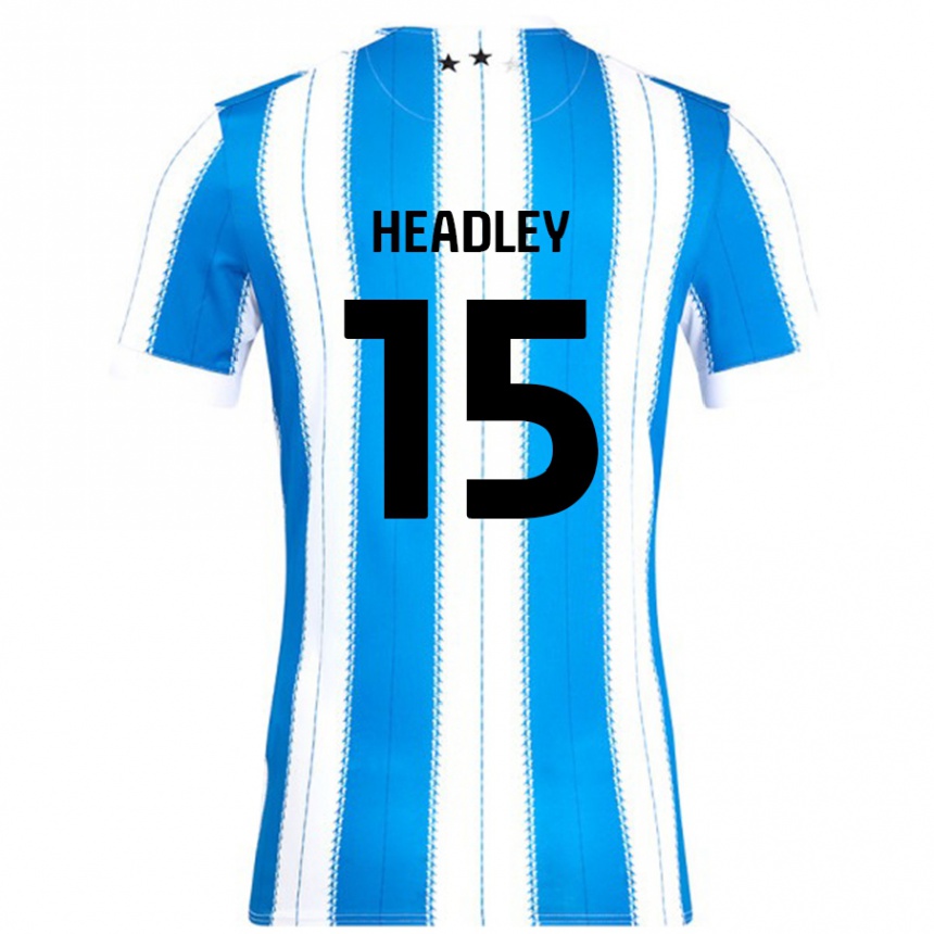 Kinder Fußball Jaheim Headley #15 Blau Weiß Heimtrikot Trikot 2024/25 T-Shirt Luxemburg