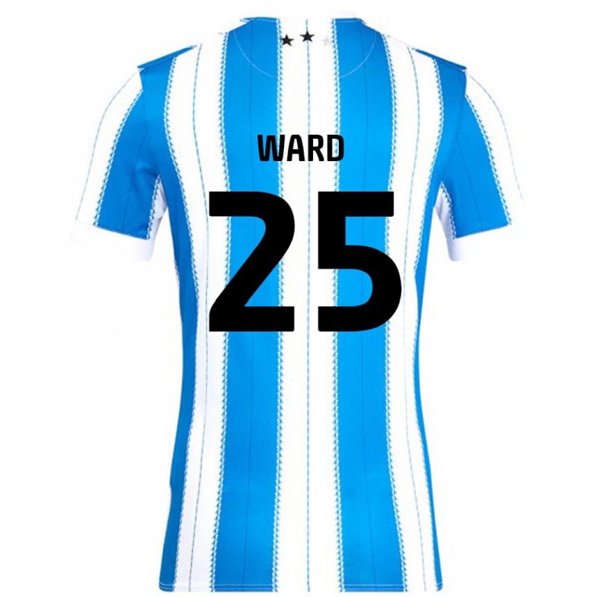 Kinder Fußball Danny Ward #25 Blau Weiß Heimtrikot Trikot 2024/25 T-Shirt Luxemburg