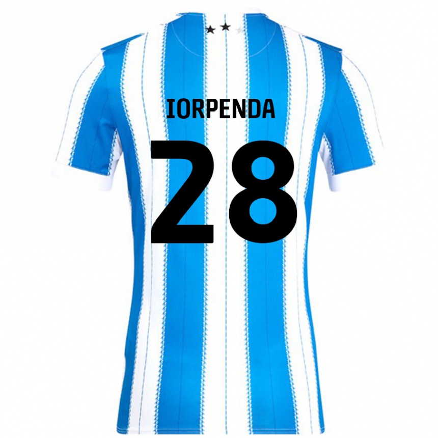 Kinder Fußball Tom Iorpenda #28 Blau Weiß Heimtrikot Trikot 2024/25 T-Shirt Luxemburg