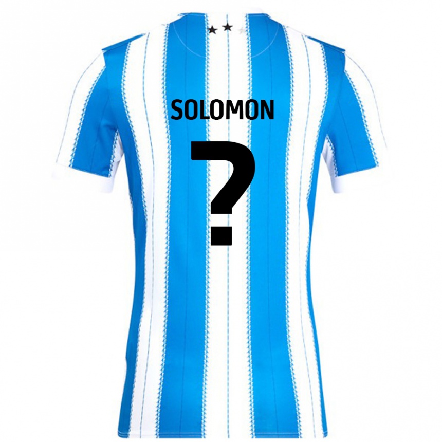 Kinder Fußball Eko Solomon #0 Blau Weiß Heimtrikot Trikot 2024/25 T-Shirt Luxemburg