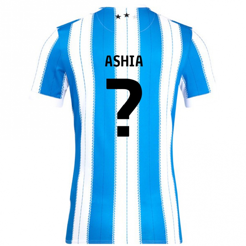 Kinder Fußball Cameron Ashia #0 Blau Weiß Heimtrikot Trikot 2024/25 T-Shirt Luxemburg