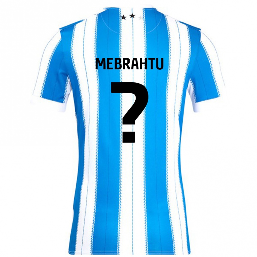 Kinder Fußball Milkyas Mebrahtu #0 Blau Weiß Heimtrikot Trikot 2024/25 T-Shirt Luxemburg