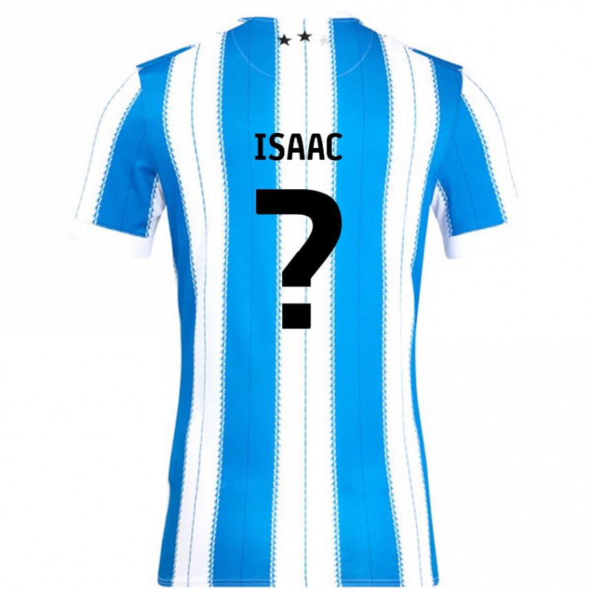 Kinder Fußball Danny Isaac #0 Blau Weiß Heimtrikot Trikot 2024/25 T-Shirt Luxemburg