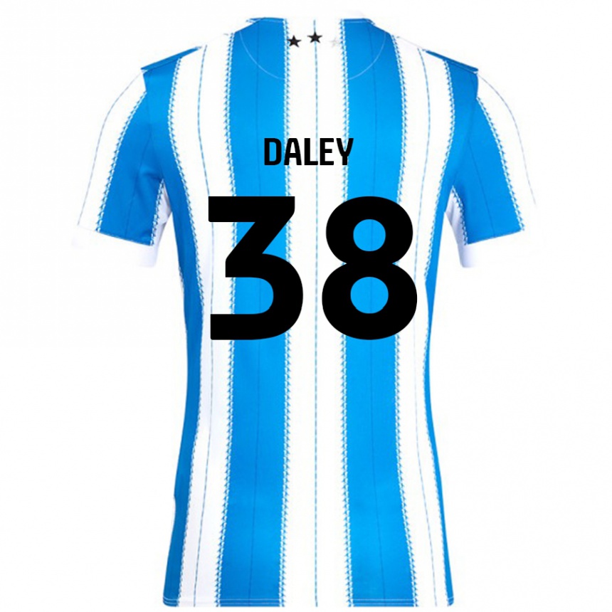 Kinder Fußball Luke Daley #38 Blau Weiß Heimtrikot Trikot 2024/25 T-Shirt Luxemburg