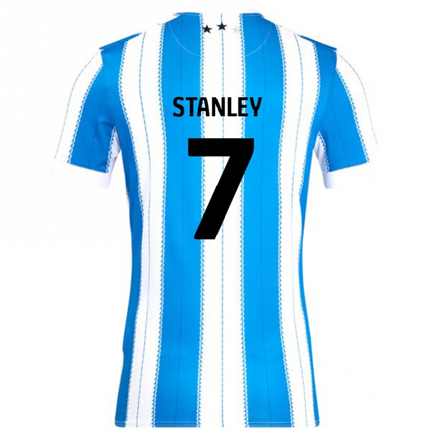 Kinder Fußball Katie Stanley #7 Blau Weiß Heimtrikot Trikot 2024/25 T-Shirt Luxemburg