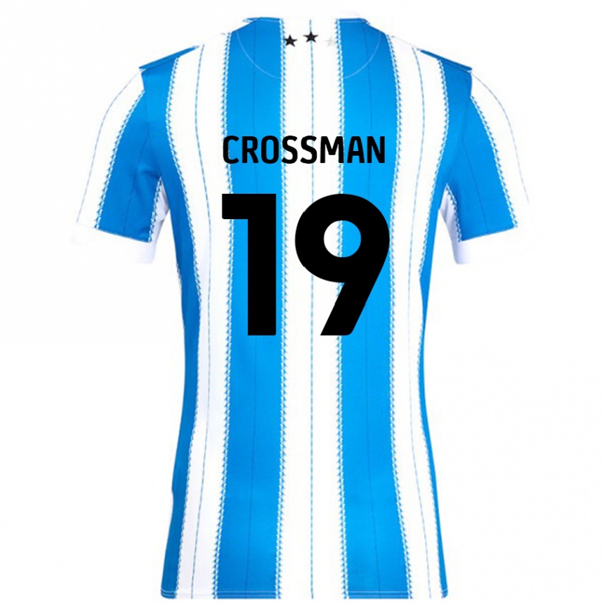 Kinder Fußball Paige Crossman #19 Blau Weiß Heimtrikot Trikot 2024/25 T-Shirt Luxemburg