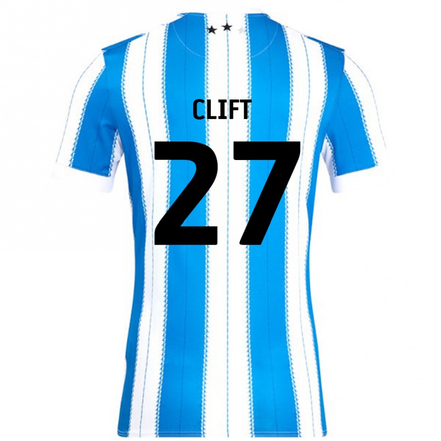 Kinder Fußball Cassidy Clift #27 Blau Weiß Heimtrikot Trikot 2024/25 T-Shirt Luxemburg