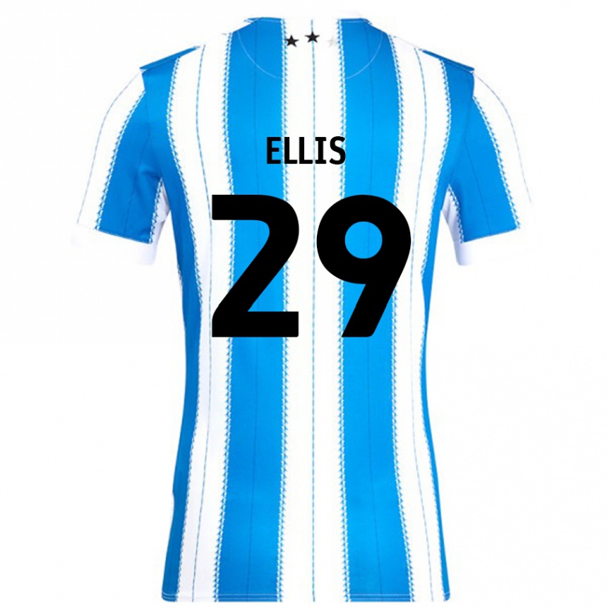 Kinder Fußball Molly Ellis #29 Blau Weiß Heimtrikot Trikot 2024/25 T-Shirt Luxemburg