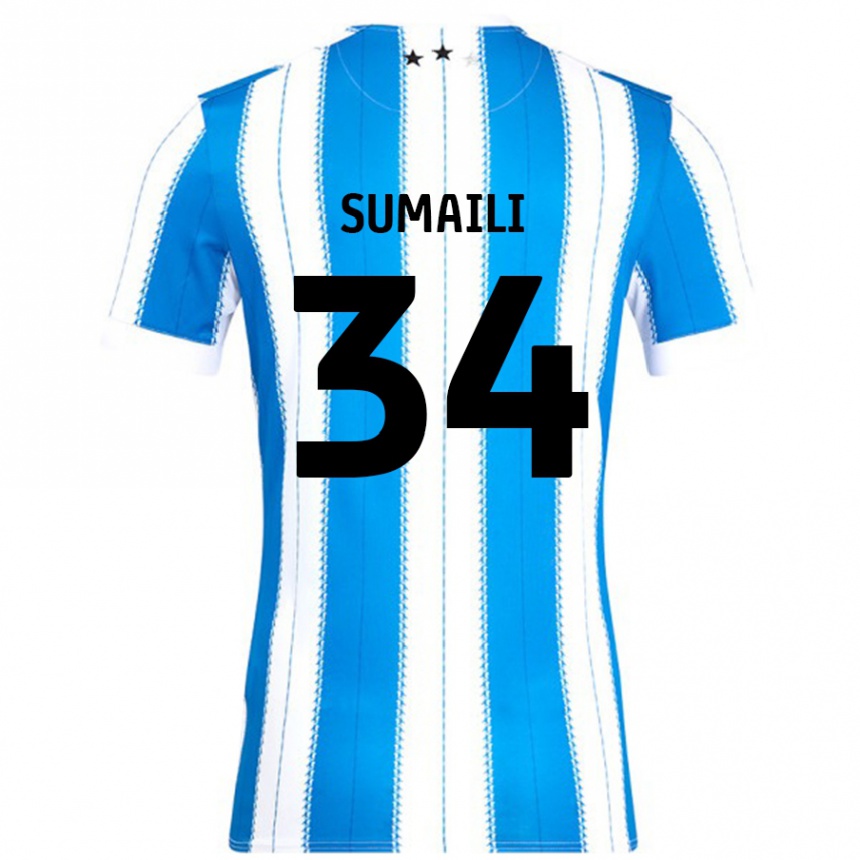 Kinder Fußball Falone Sumaili #34 Blau Weiß Heimtrikot Trikot 2024/25 T-Shirt Luxemburg