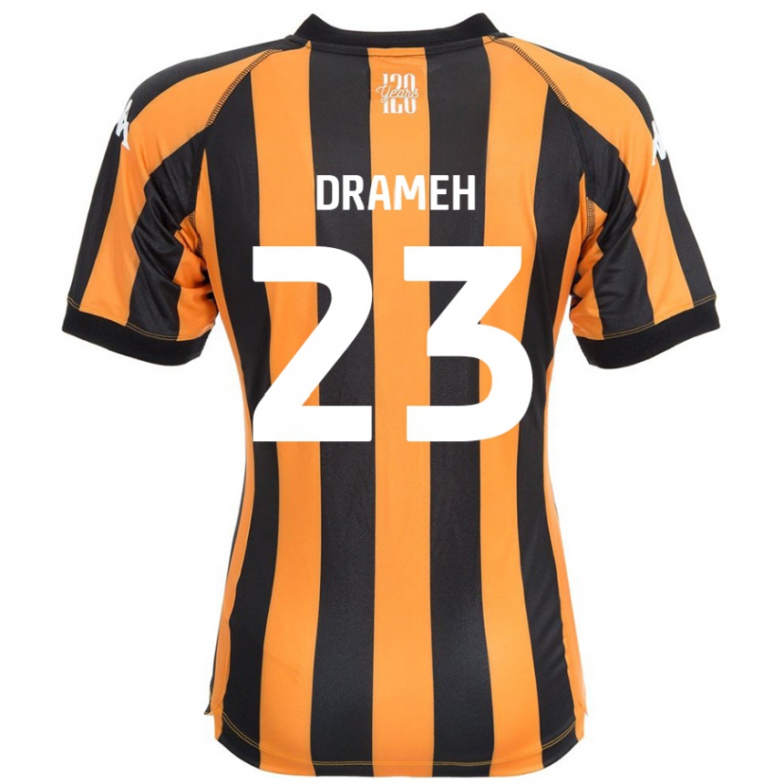 Kinder Fußball Cody Drameh #23 Schwarz Bernstein Heimtrikot Trikot 2024/25 T-Shirt Luxemburg