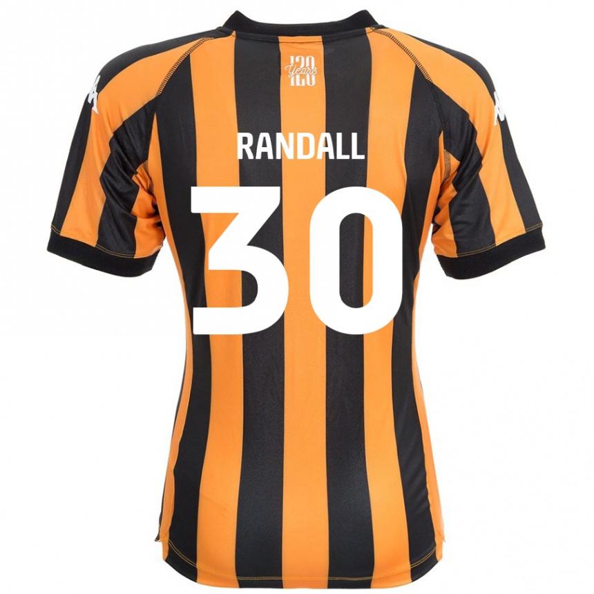 Kinder Fußball Jennifer Randall #30 Schwarz Bernstein Heimtrikot Trikot 2024/25 T-Shirt Luxemburg