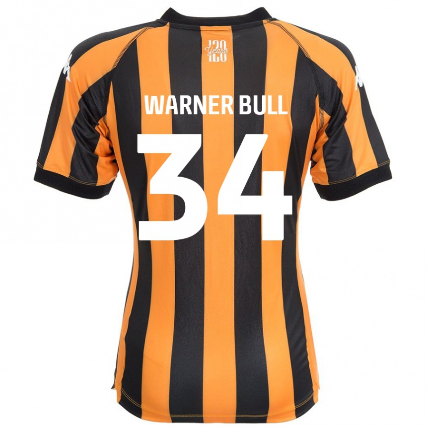 Kinder Fußball Lucy Warner-Bull #34 Schwarz Bernstein Heimtrikot Trikot 2024/25 T-Shirt Luxemburg