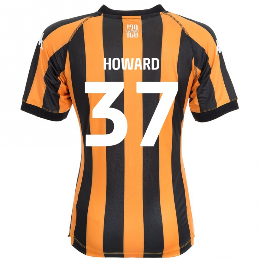 Kinder Fußball Scarlet Howard #37 Schwarz Bernstein Heimtrikot Trikot 2024/25 T-Shirt Luxemburg