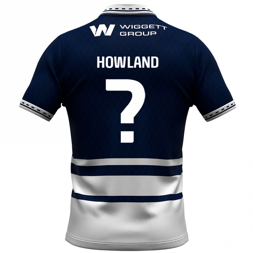 Kinder Fußball Jack Howland #0 Marineblau Weiß Heimtrikot Trikot 2024/25 T-Shirt Luxemburg