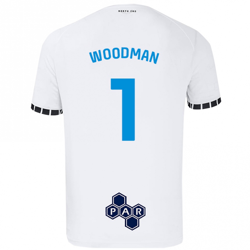 Kinder Fußball Freddie Woodman #1 Weiß Heimtrikot Trikot 2024/25 T-Shirt Luxemburg