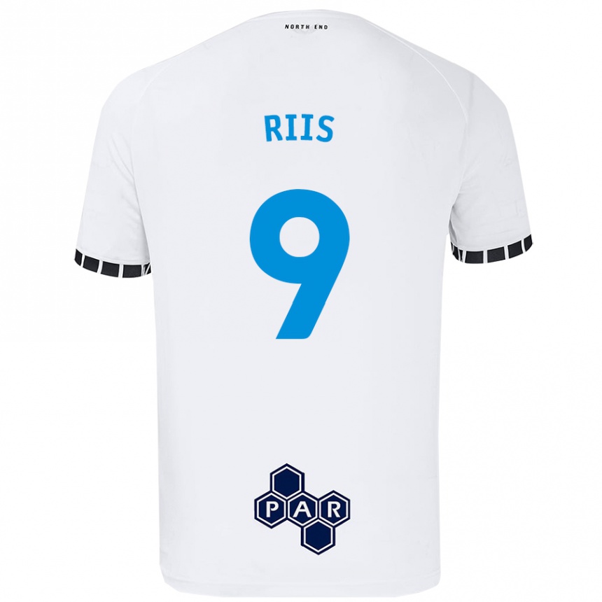 Kinder Fußball Emil Riis #9 Weiß Heimtrikot Trikot 2024/25 T-Shirt Luxemburg