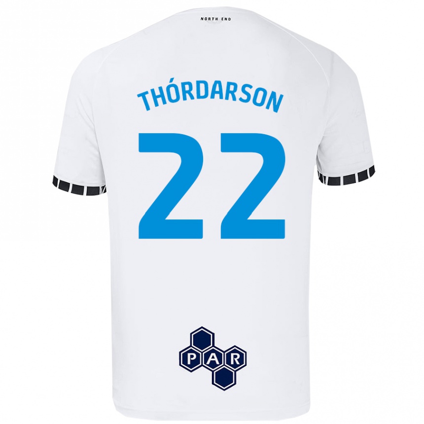 Kinder Fußball Stefán Teitur Thórdarson #22 Weiß Heimtrikot Trikot 2024/25 T-Shirt Luxemburg