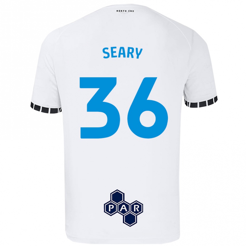 Kinder Fußball Josh Seary #36 Weiß Heimtrikot Trikot 2024/25 T-Shirt Luxemburg