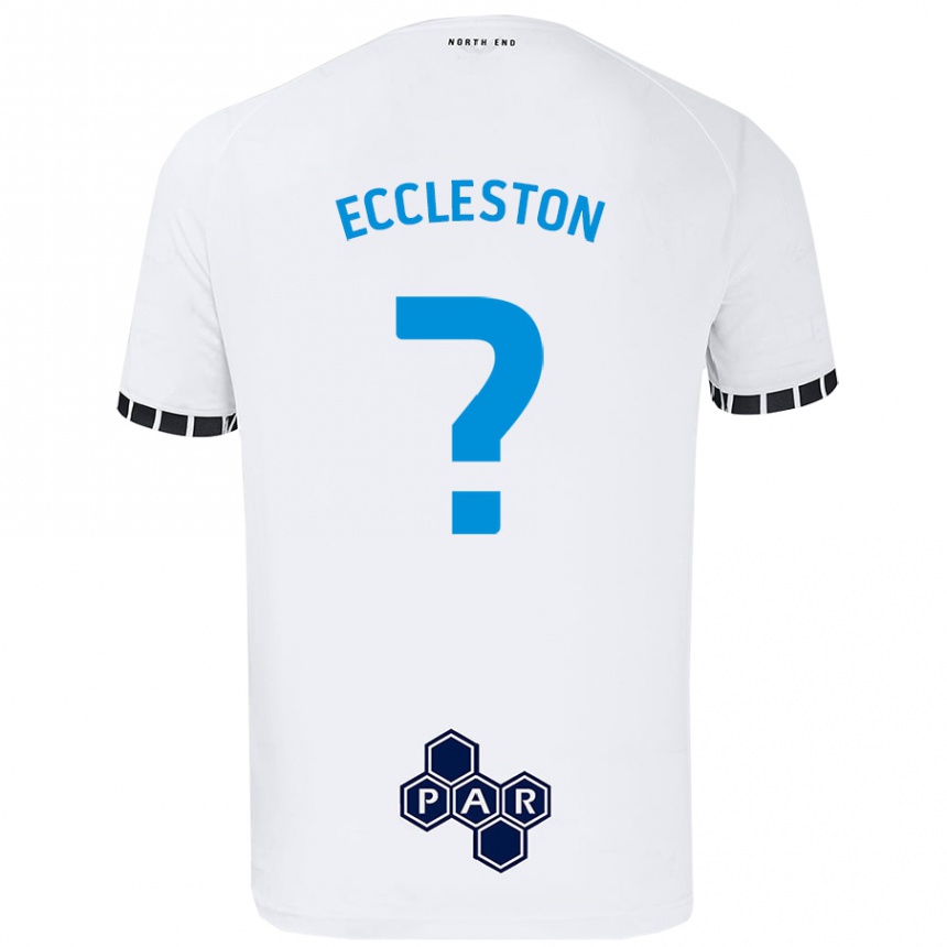 Kinder Fußball Ethan Eccleston #0 Weiß Heimtrikot Trikot 2024/25 T-Shirt Luxemburg