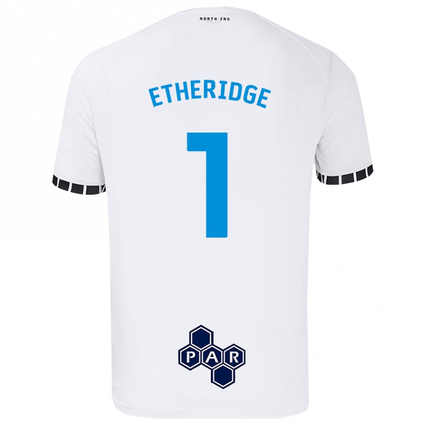 Kinder Fußball Ellie Etheridge #1 Weiß Heimtrikot Trikot 2024/25 T-Shirt Luxemburg