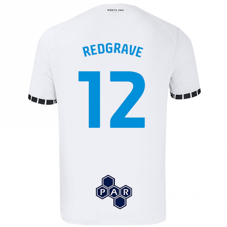 Kinder Fußball Jodie Redgrave #12 Weiß Heimtrikot Trikot 2024/25 T-Shirt Luxemburg