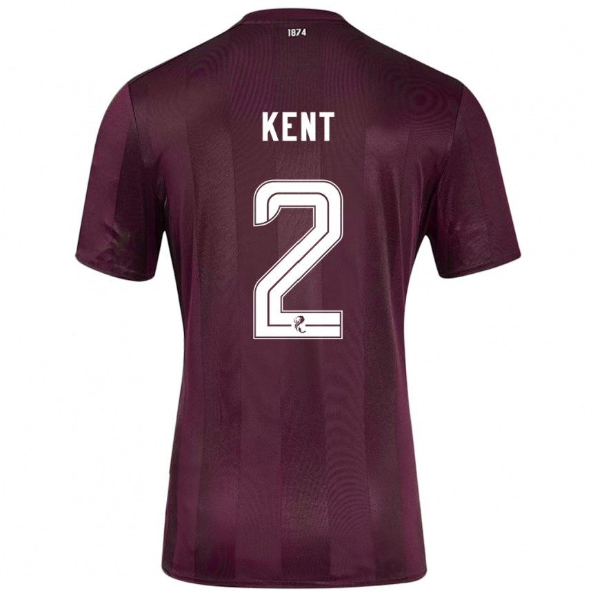 Kinder Fußball Frankie Kent #2 Burgundrot Heimtrikot Trikot 2024/25 T-Shirt Luxemburg