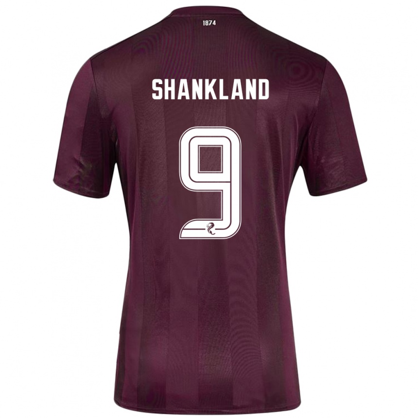 Kinder Fußball Lawrence Shankland #9 Burgundrot Heimtrikot Trikot 2024/25 T-Shirt Luxemburg