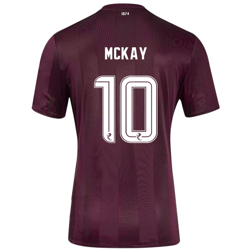 Kinder Fußball Barrie Mckay #10 Burgundrot Heimtrikot Trikot 2024/25 T-Shirt Luxemburg