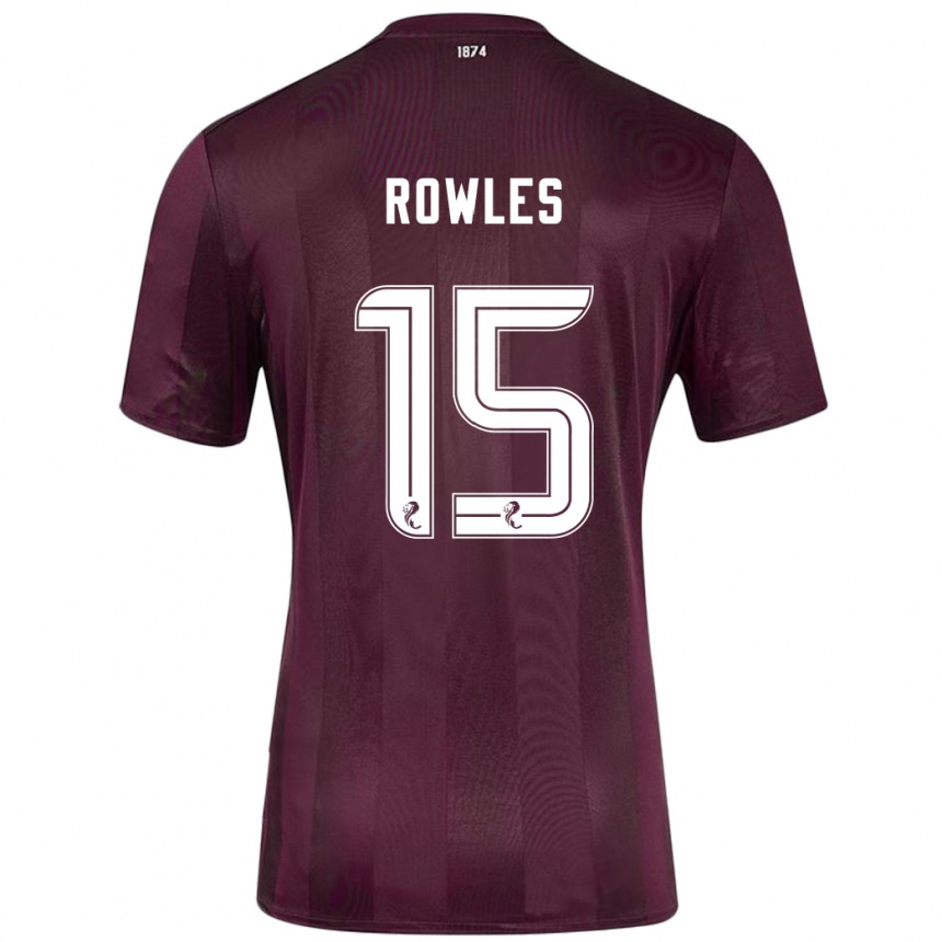 Kinder Fußball Kye Rowles #15 Burgundrot Heimtrikot Trikot 2024/25 T-Shirt Luxemburg