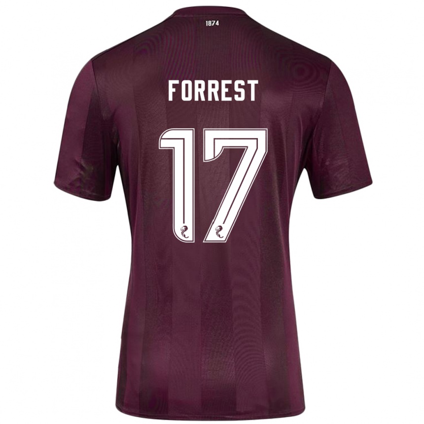 Kinder Fußball Alan Forrest #17 Burgundrot Heimtrikot Trikot 2024/25 T-Shirt Luxemburg