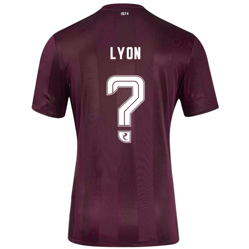 Kinder Fußball Jack Lyon #0 Burgundrot Heimtrikot Trikot 2024/25 T-Shirt Luxemburg