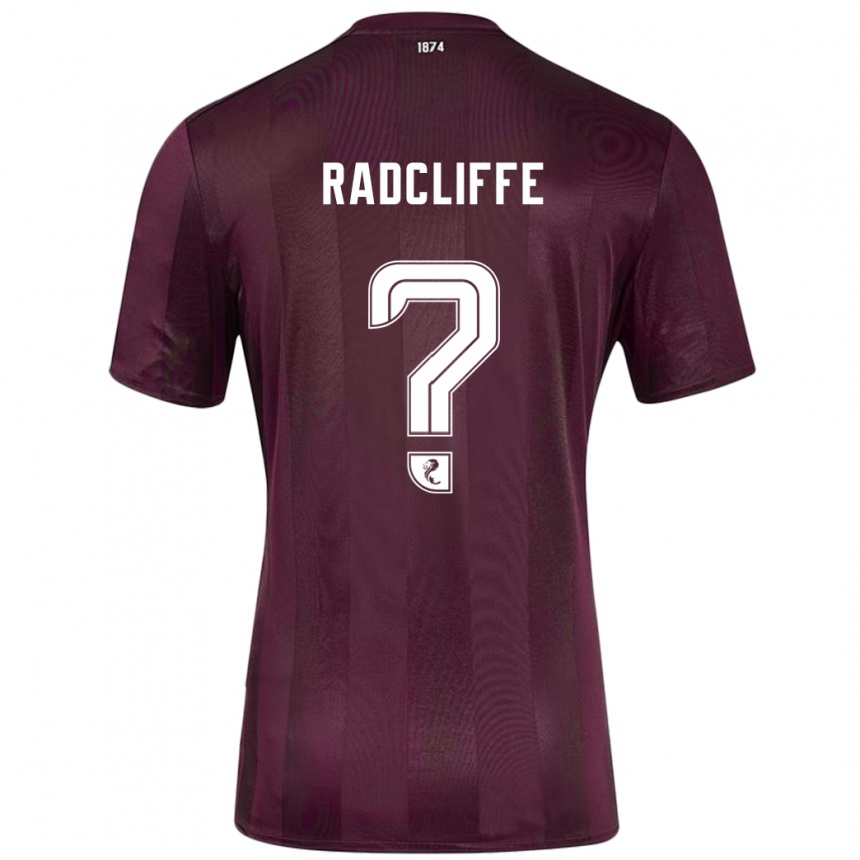 Kinder Fußball Josh Radcliffe #0 Burgundrot Heimtrikot Trikot 2024/25 T-Shirt Luxemburg