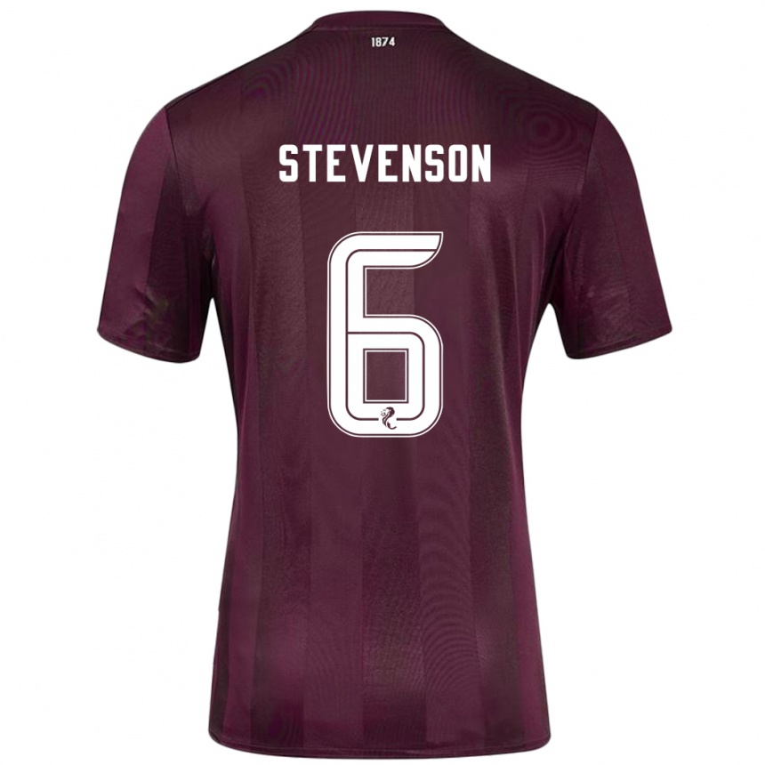 Kinder Fußball Gus Stevenson #6 Burgundrot Heimtrikot Trikot 2024/25 T-Shirt Luxemburg