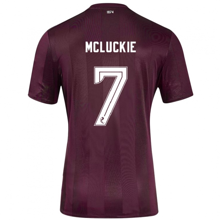 Kinder Fußball Bobby Mcluckie #7 Burgundrot Heimtrikot Trikot 2024/25 T-Shirt Luxemburg