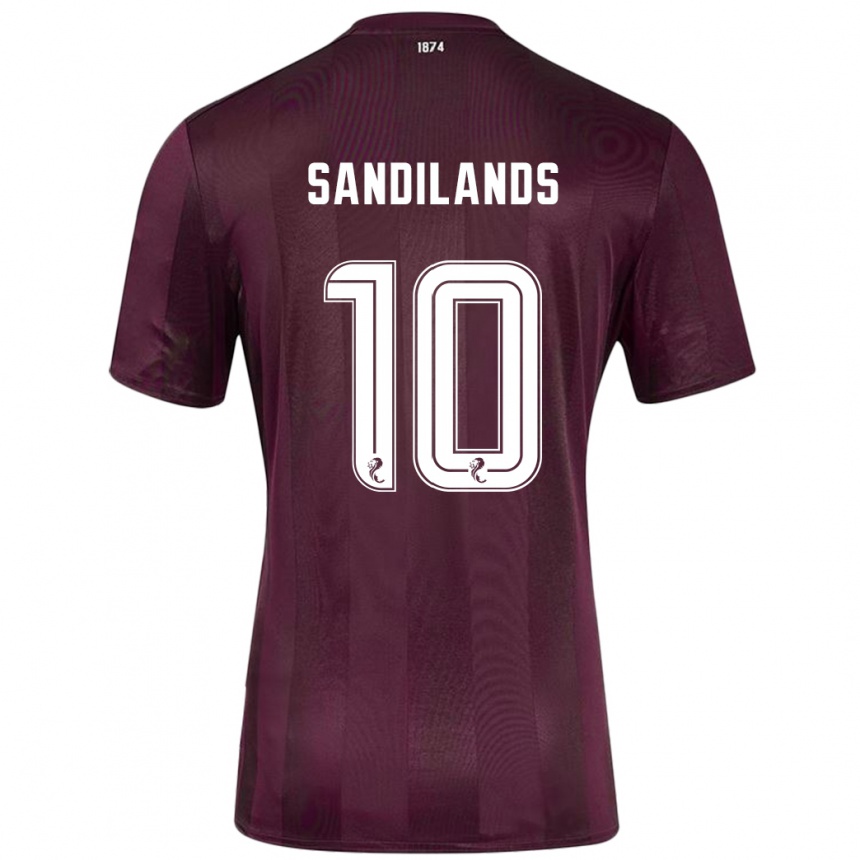 Kinder Fußball Callum Sandilands #10 Burgundrot Heimtrikot Trikot 2024/25 T-Shirt Luxemburg