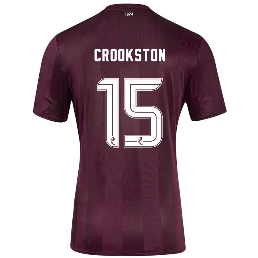 Kinder Fußball Gregor Crookston #15 Burgundrot Heimtrikot Trikot 2024/25 T-Shirt Luxemburg