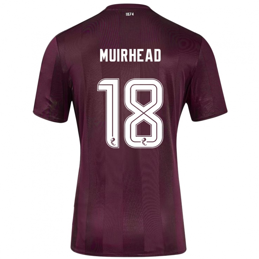 Kinder Fußball Owen Muirhead #18 Burgundrot Heimtrikot Trikot 2024/25 T-Shirt Luxemburg