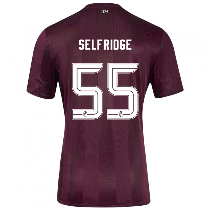 Kinder Fußball Louis Selfridge #55 Burgundrot Heimtrikot Trikot 2024/25 T-Shirt Luxemburg