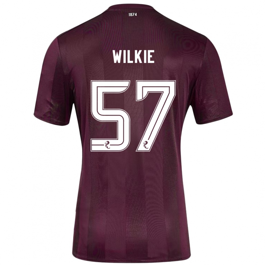 Kinder Fußball Coupar Wilkie #57 Burgundrot Heimtrikot Trikot 2024/25 T-Shirt Luxemburg