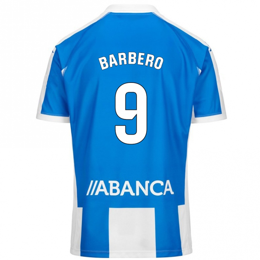 Kinder Fußball Iván Barbero #9 Blau Weiß Heimtrikot Trikot 2024/25 T-Shirt Luxemburg