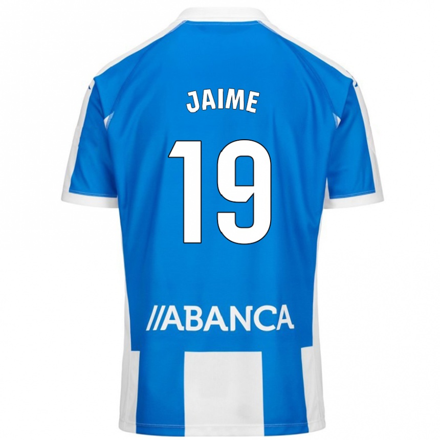 Kinder Fußball Jaime Sánchez #19 Blau Weiß Heimtrikot Trikot 2024/25 T-Shirt Luxemburg