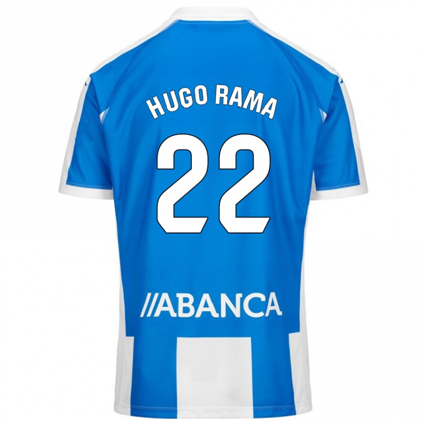 Kinder Fußball Hugo Rama #22 Blau Weiß Heimtrikot Trikot 2024/25 T-Shirt Luxemburg